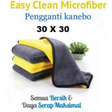 Kain Lap Microfiber JUMBO MOBIL Serbaguna 30x30cm Kain Lap Meja Piring Dapur motor anti minyak CAR WASH TOWEL 2 Sisi Halus Multifungsi