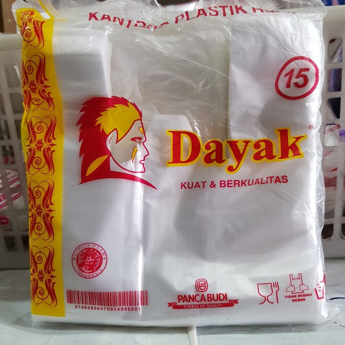 Kresek bening cap Dayak ukuran 24