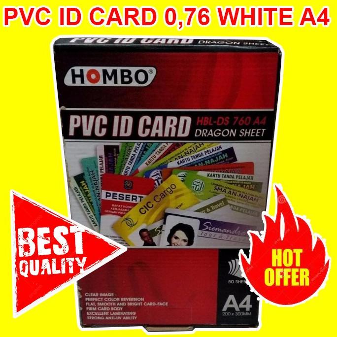 

Kertas Pvc Id Card 0,76 White A4 Merk Hombo/Kertas Pvc Kartu Nama Terlaris