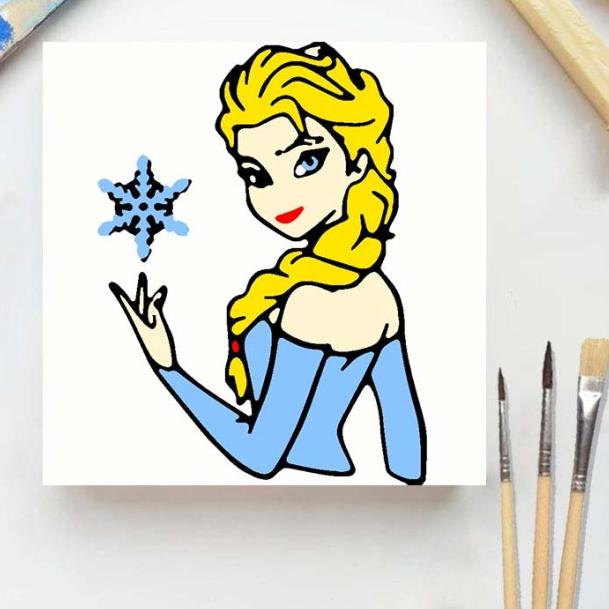 

✾ Paint by number ELSA 20X20 Wodden Painting kit/Set Melukis - ANNA, 1 pcs ✼