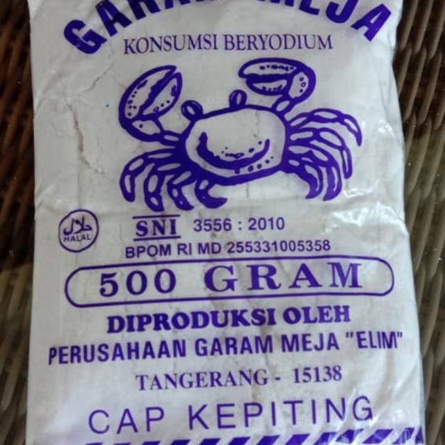 

Garam Merek Kepiting 500 Gram