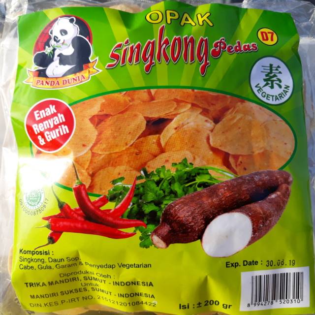 

Promo!! Opak Singkong Pedas ( Kerupuk Singkong Pedas ) Mentah Panda Dunia Vegan & Vegetarian