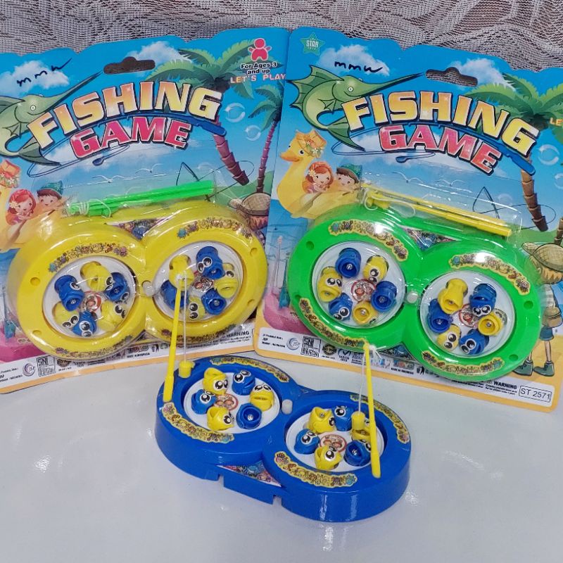 mainan pancing putar kunci pancingan magnet  - fishing game 2 kolam-1