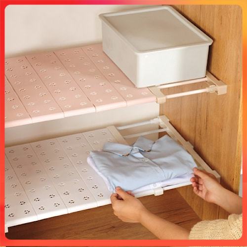 SELM Sekat Hambalan Ambalan Lemari Baju Pakaian Gantung Rak Lemari Dapur Tambahan Fleksibel Wardrobe