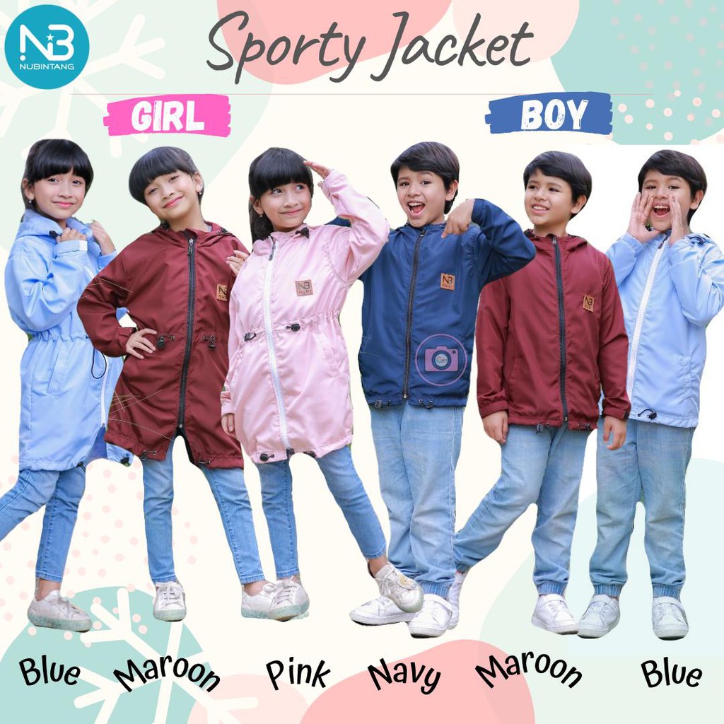 jaket anak laki-laki & jaket anak perempuan / sporty jacket by nubintang