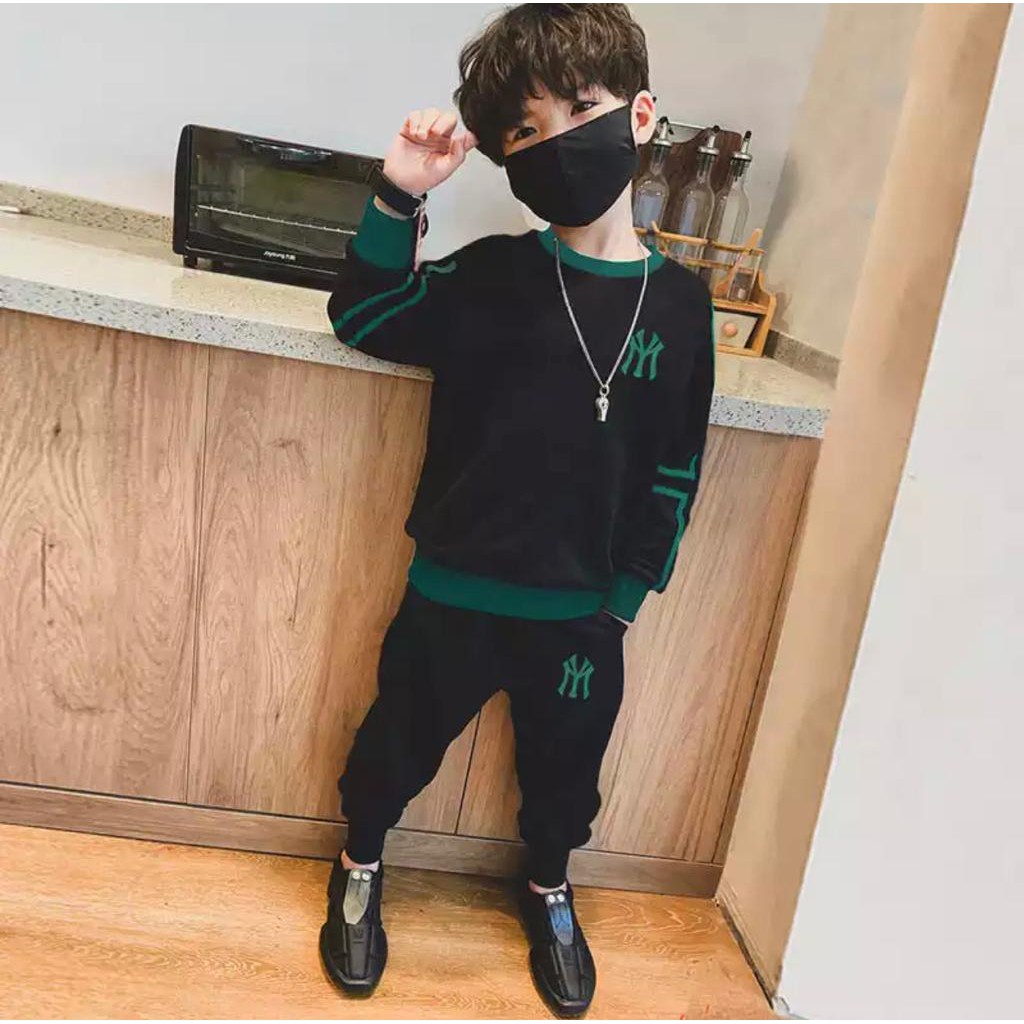 PROMO--SETELAN SWEATER NY KIDS SETELAN ANAK LAKI LAKI BAJU ANAK LAKI LAKI SWEATER ANAK LAKI LAKI PAKAIAN ANAK LAKI LAKI BAJU ANAK TERLARIS BAJU ANAK MASA KINI SETELAN SWEATER TERBARU HAPPYSALE24