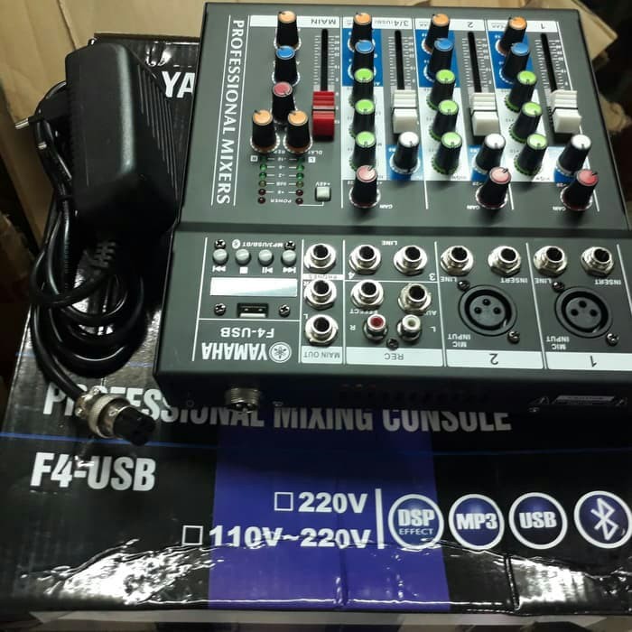 Mixer Yamaha F4 F 4 4chanel Usb Bluetooth