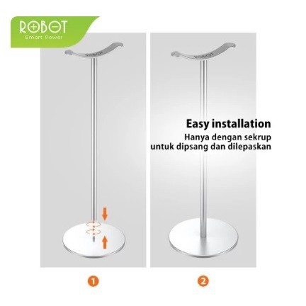 Robot RT-EH01 Alumunium Alloy Docking Headphone Holder Garansi Orignal Resmi