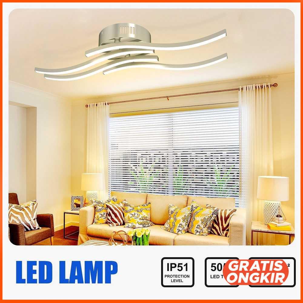 Lampu LED Plafon Modern Fork Ceiling Light 24W Cool White M234