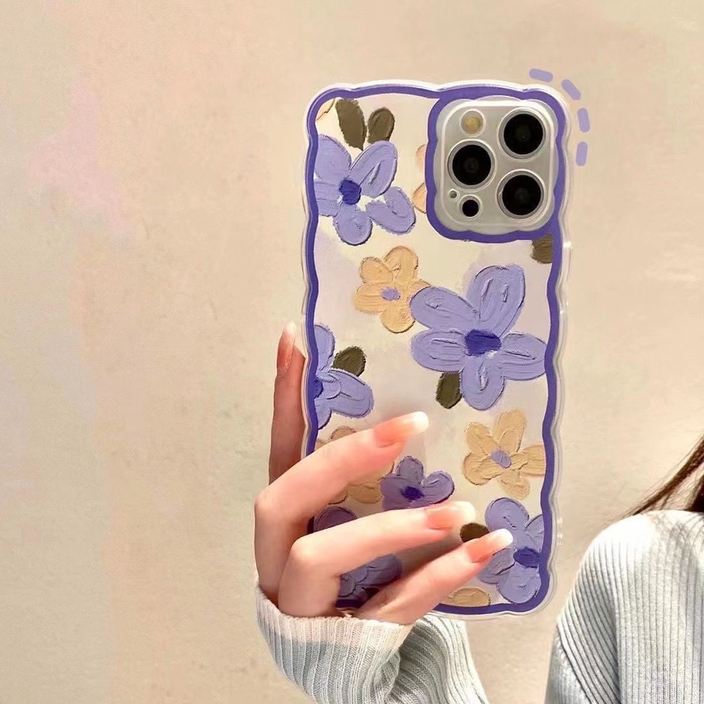 Soft Case Silikon TPU Transparan Motif Bunga Untuk IPhone 12 13 Se 2020 6 6S 7 8 Plus X XS XR 11 Pro Max