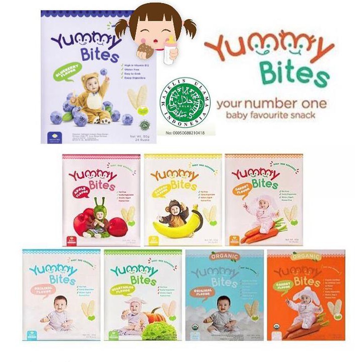 Yummy Bites biskuit bayi beras krakers