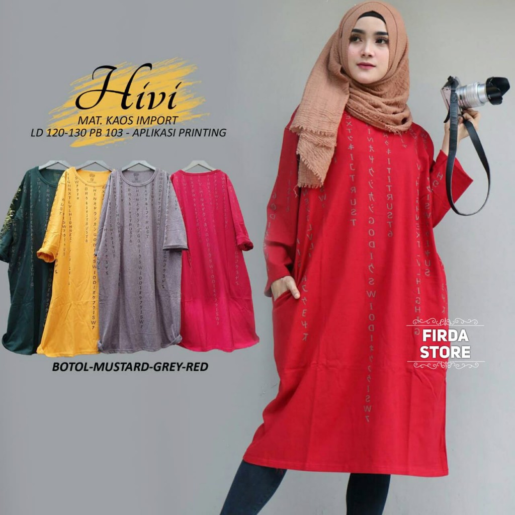HIVI TUNIK || KAOS IMPORT LD 120-130