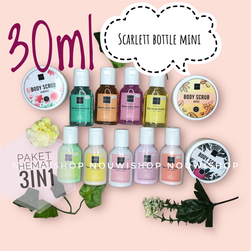 Scarlett paket low budget 30ml | Scarlet tester | Skarlett Happy Series kecil