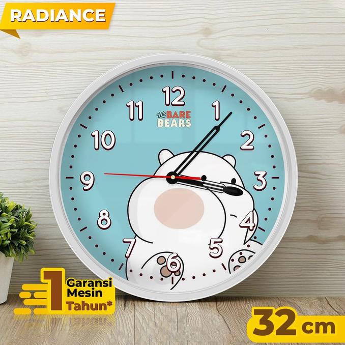 BISA COD Jam Dinding Ice Bear - We Bare Bear KARTUN 32CM minimalis