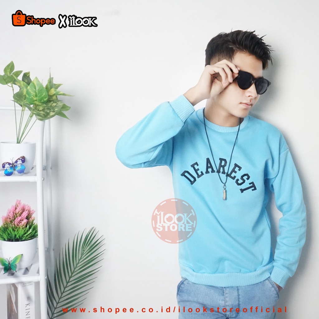 ilook | Sweater Oblong Dearest Crewneck | Sweater Dearest | Sweater Bahan Fleece