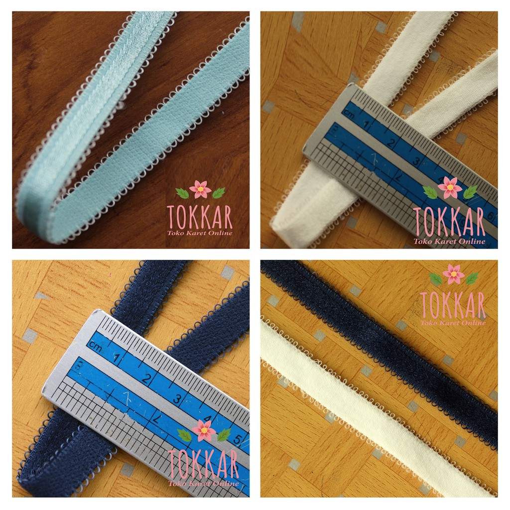 (Per Meter) KRB150 Tali Bra Elastis Cantik Lebar 1,2 Cm
