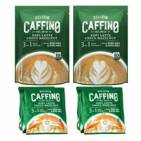 

Caffino Kopi latte choco hazelnut 3in1 isi 10 sachet