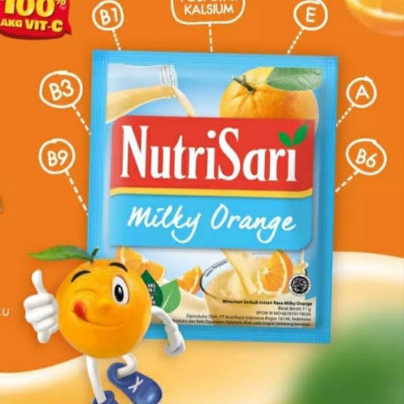 

Nutrisari Rasa Milky Orange (1 renceng isi 10 sachet)