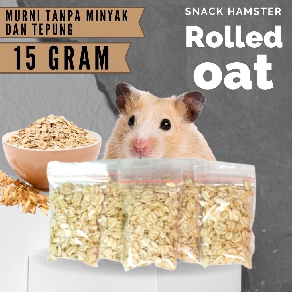 Snack Hamter Rolled Oat Camilan Hamster Murni Tanpa Minyak dan Tepung  FEZONE