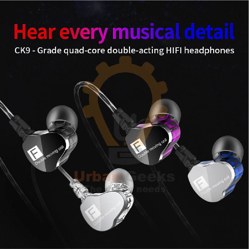 Quality Knowledge Zenith QKZ CK9 In Ear Earphone with Microphone alt KZ