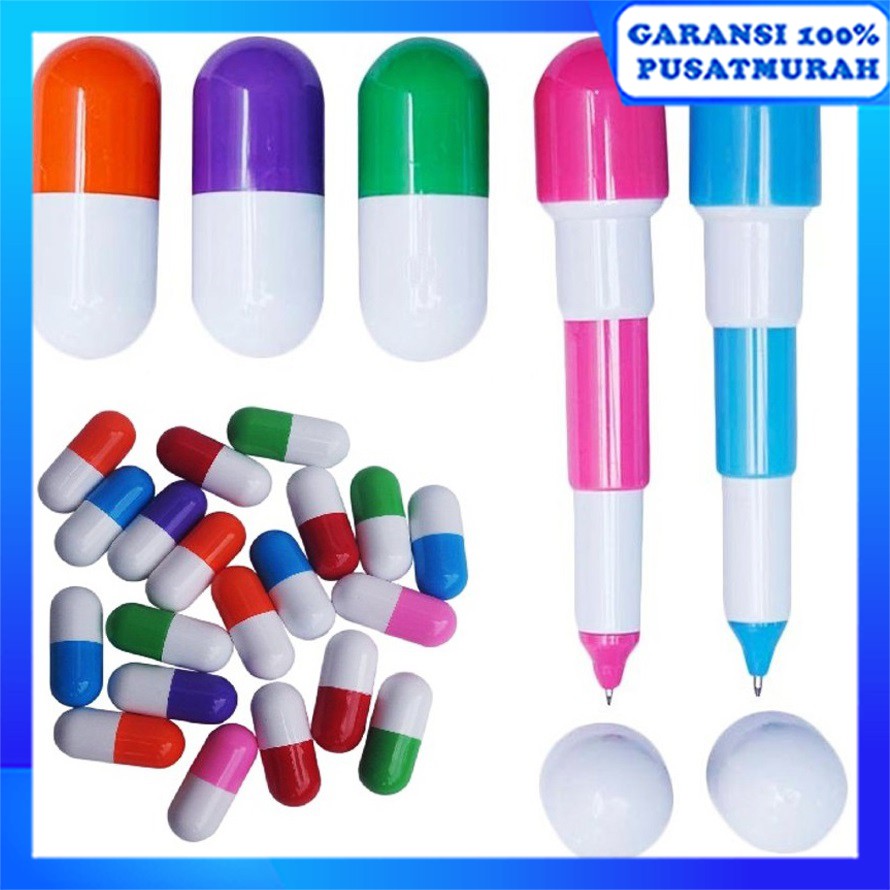

[500gr] Paket 50 Buah Pulpen Kapsul Unik dan Lucu - Multicolor