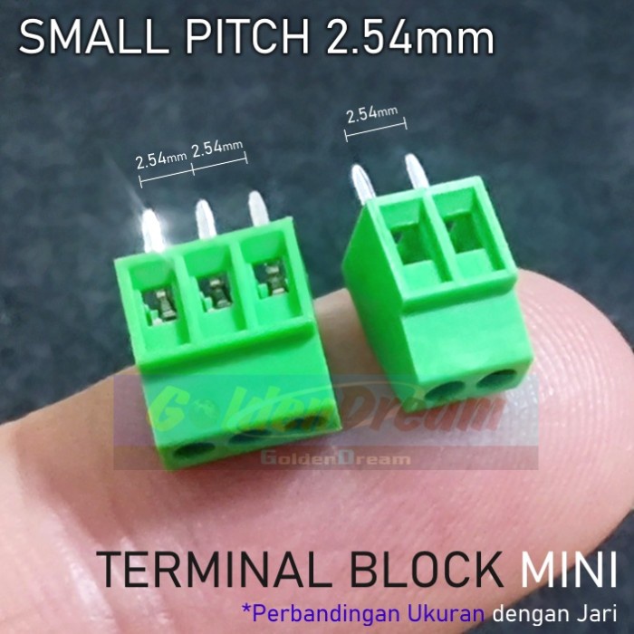 Jual Pitch Kecil 2.54mm Terminal Block Mini Connector Kabel PCB Screw
