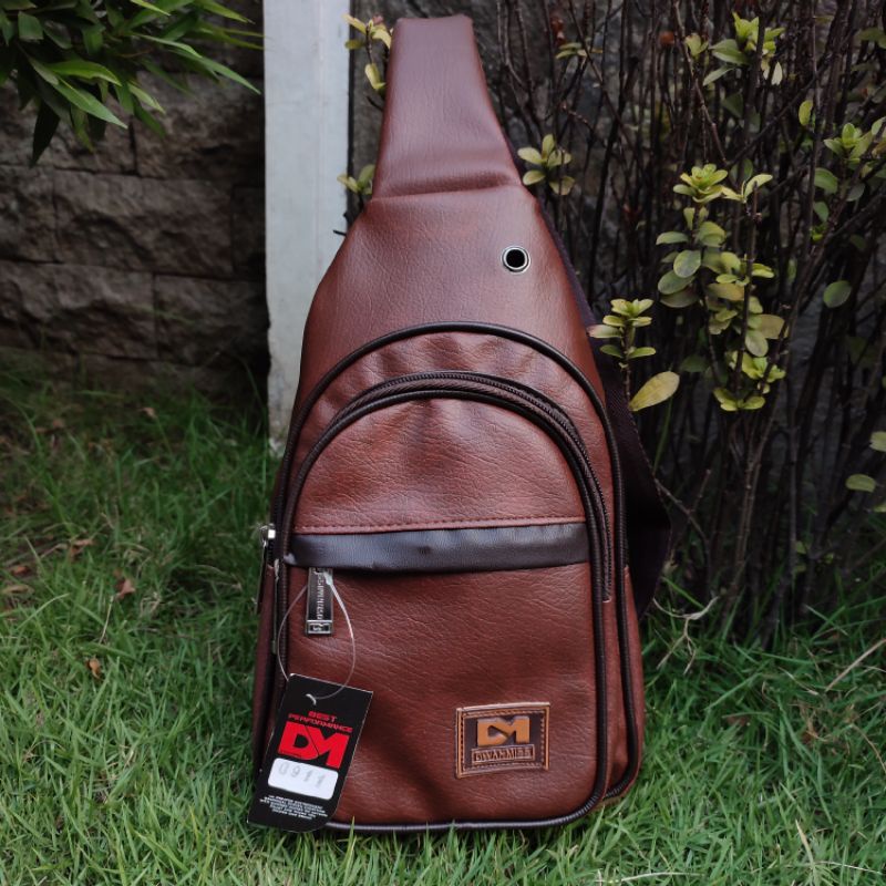 Tas Selempang Pria | Waist Bag Pria Kulit Sintetis | Sling Bag Pria Best Produk