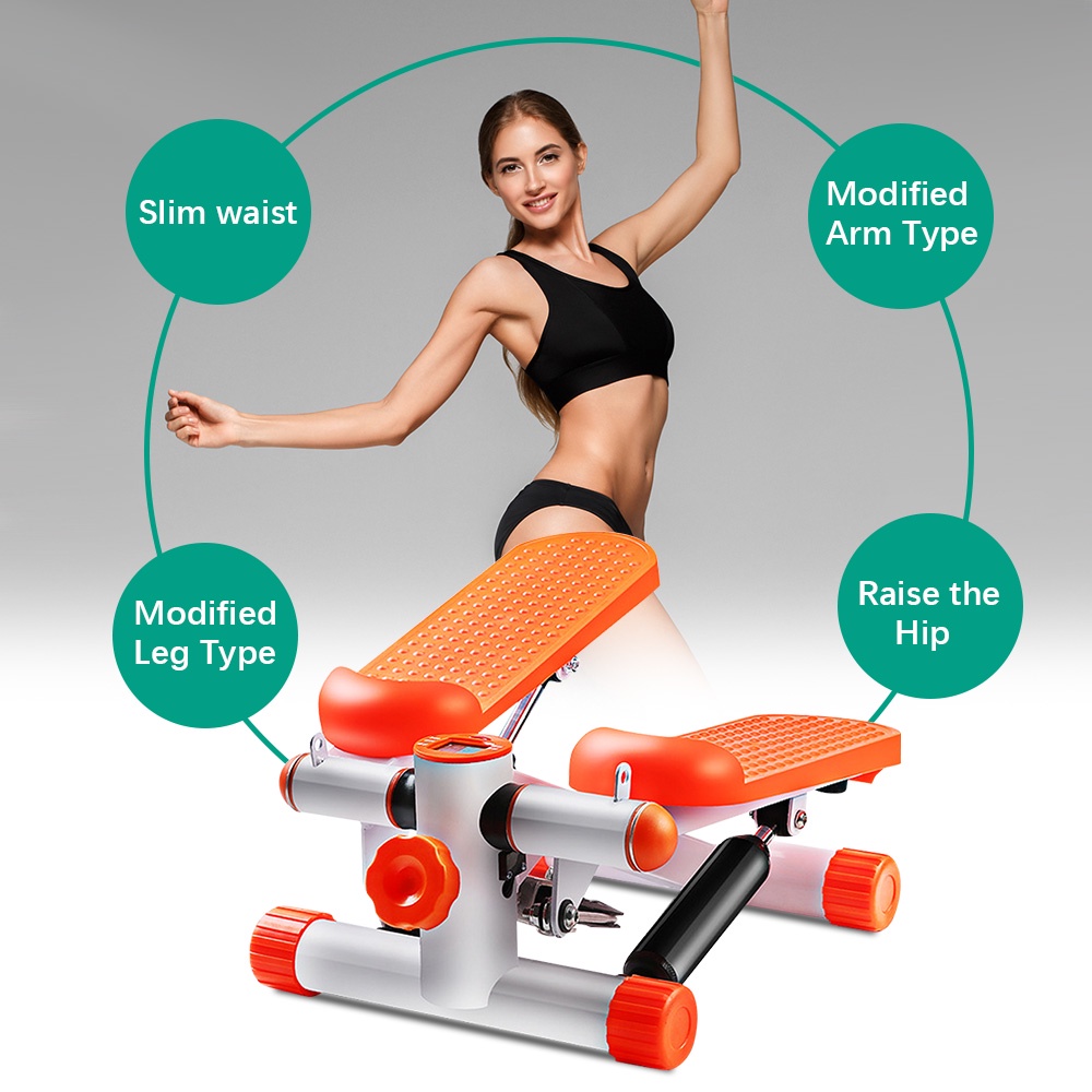 OneTwoFit Sport Mini Stepper Machine LCD Display Tangga Olahraga Gym Fitness Portable