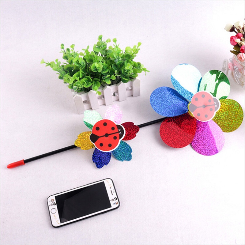 Deid Mainan Kincir Angin Spinner Sequin Multi Warna Untuk Anak / Dekorasi Rumah / Taman