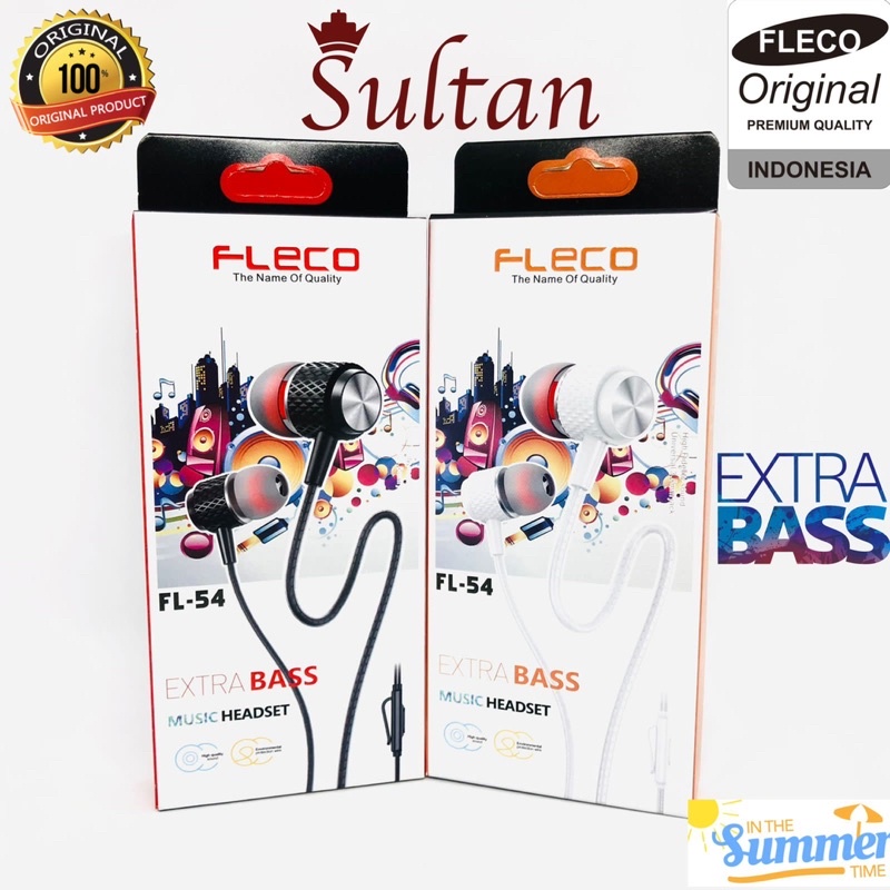 HANDSFREE FLECO F-54 EXTRA SUPER BASS EARPHONR FLECO F54 PROMO SEN