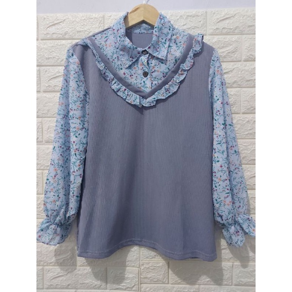 blouse / Atasan Wanita Cavel Biru