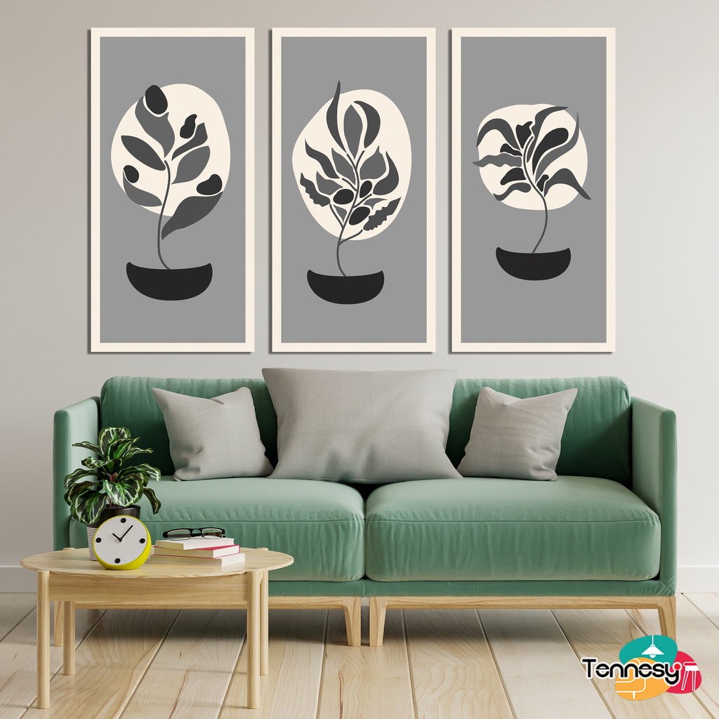 TENNESY HIASAN DINDING ABSTRAK TANAMAN PLANT WALL DECOR 15x30CM PAJANGAN KAYU POSTER DEKORASI DINDING KAMAR TIDUR RUMAH