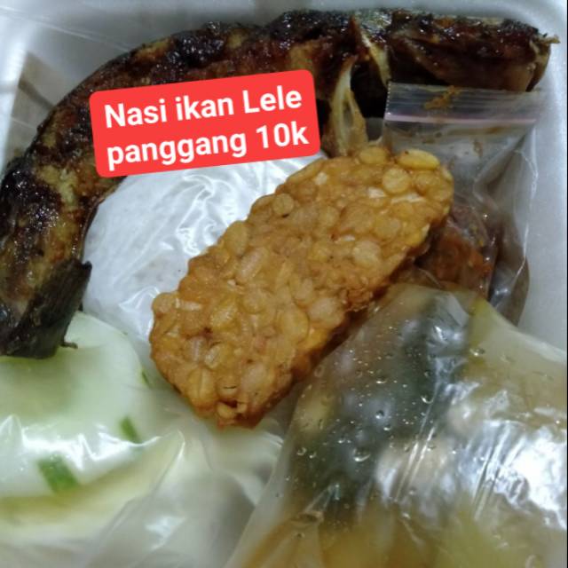 

Paket nasi ikan lele panggang / goreng