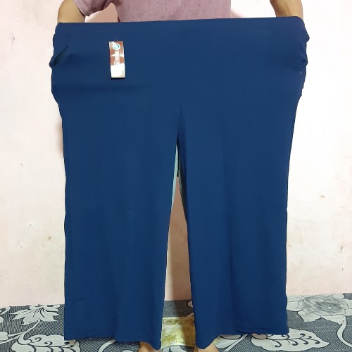 BIG SIZE EDISI ALL SIZE fit BB up 90kg✔ KULOT POLOS JUMBO ~ Crepe Waffle TEBAL &amp; ELASTIS | Warna Pilihan/Original BISA COD celana panjang wanita/wide legs/boho