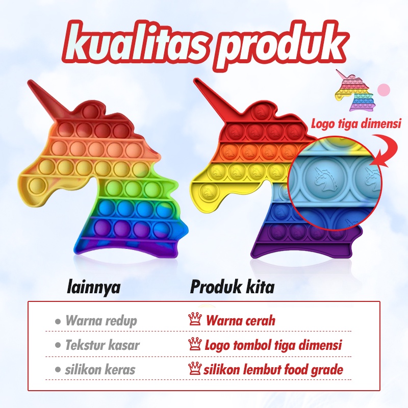 (50 model ready)POP IT CHEAP RAINBOW UNICORN/AMONG US fidget push Pop Its Fidget Toy Push-2