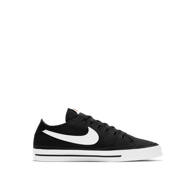 JUAL SEPATU CASUAL NIKE COURT LEGACY CANVAS BLACK / WHITE