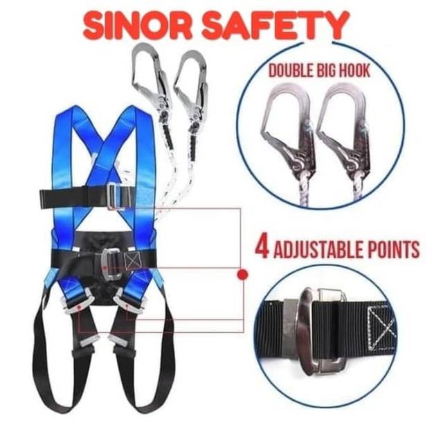 Full Body Harness Ecofit Double Big Hook Plus Tali Dada Safety GOSAVE