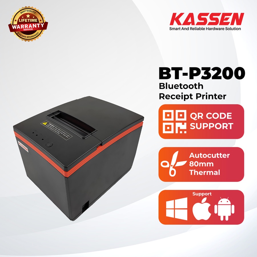 PRINTER THERMAL USB-LAN KASSEN BTP3200/BT-P3200/BTP 3200 RJ11 SERIAL LAN