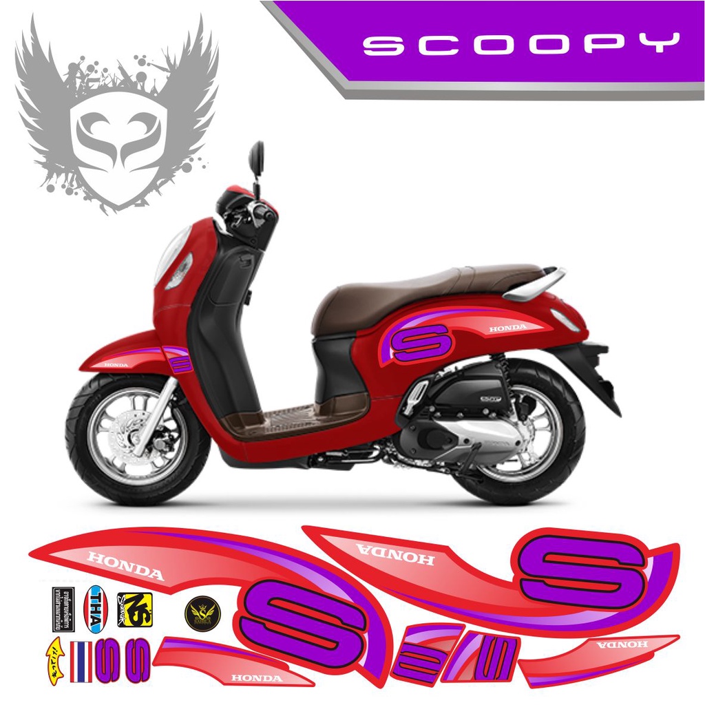 COD STICKER STRIPING VARIASI SCOOPY 2021 - VARIASI STRIPING MOTOR HONDA SCOOPY - LIS BODY SCOOPY UNG