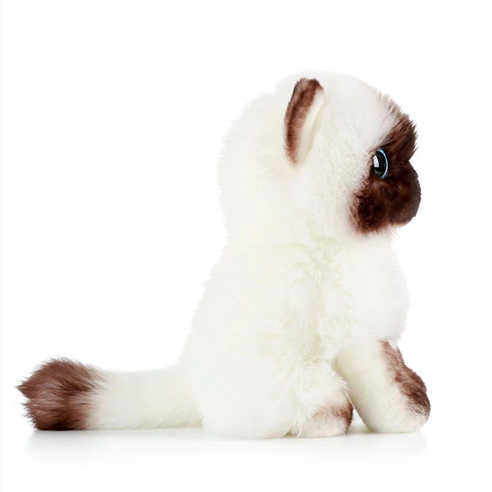 Quinton Cat Plush Toy Mainan Anak Dekorasi Rumah 20/26CM Sequin Mata Coklat Dan Putih Kucing Siam Boneka Binatang