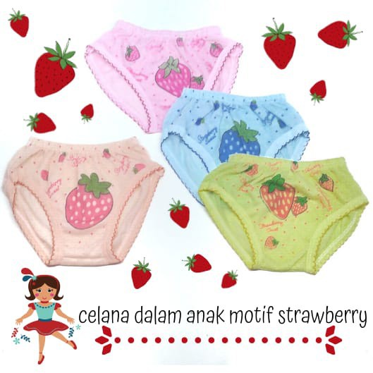 Celana Dalam Anak Perempuan STRAWBERRY 6 bulan-2 tahun