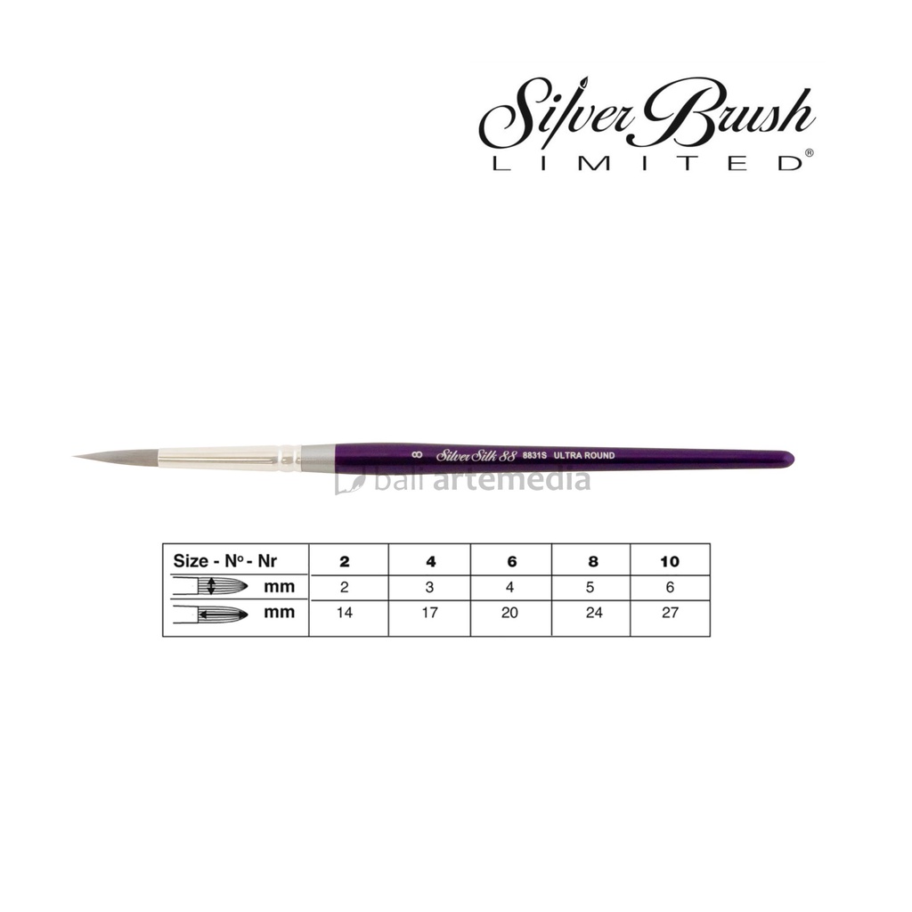 Silver Brush Silk 88 - Ultra Round 8831S