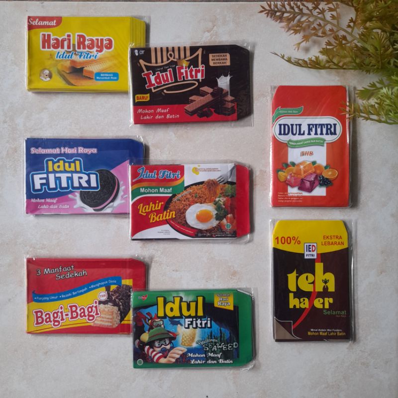 

amplop lebaran motif snack