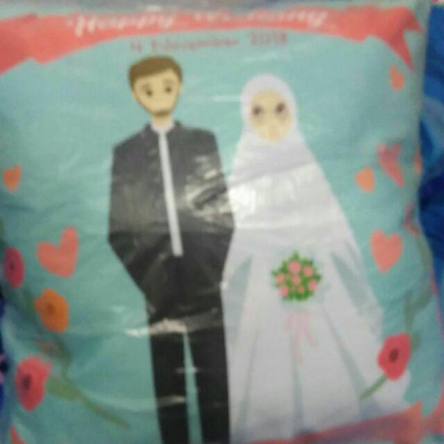 Bantal Custom Wedding Hijab Syari Mewah
