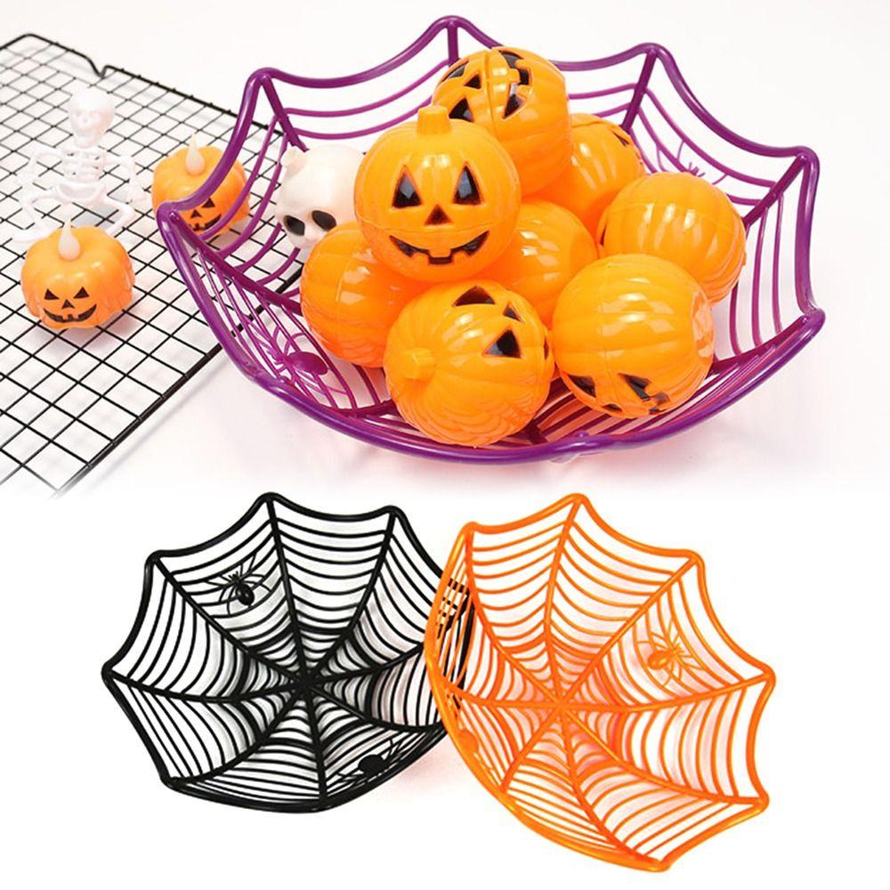 Preva Halloween Mangkok Buah Keluarga Plastik Susun Alat Peraga Gadget Dapur Biskuit Kemasan Keranjang Spider Candy Basket