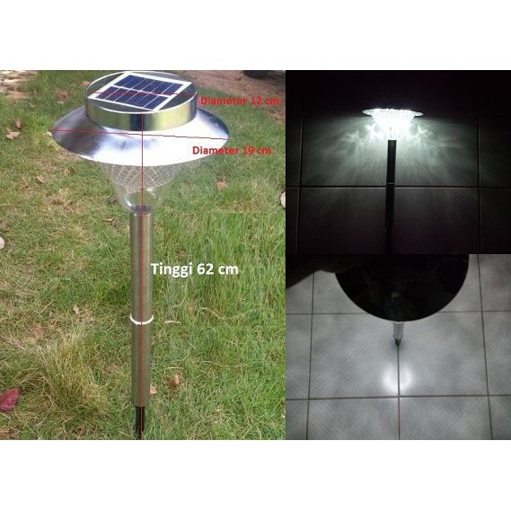 Lampu taman tancap 24 LED solar power tenaga surya matahari cocok untuk rumah villa vila townhouse