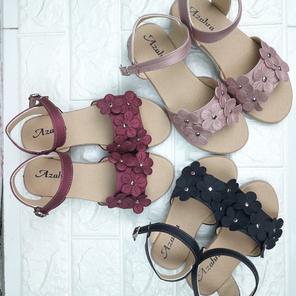 mandirishoesstore-SEPATU SANDAL ANAK PEREMPUAN BUNGA EMBOS 5 6 7 8 TAHUN HAY05