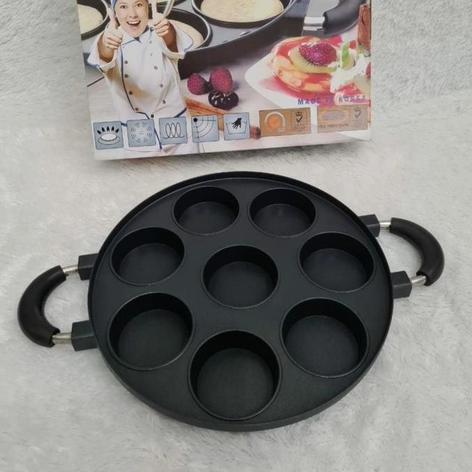 Promo Cetakan kue 8 lubang datar Happycall - Teflon martabak mini atau apem