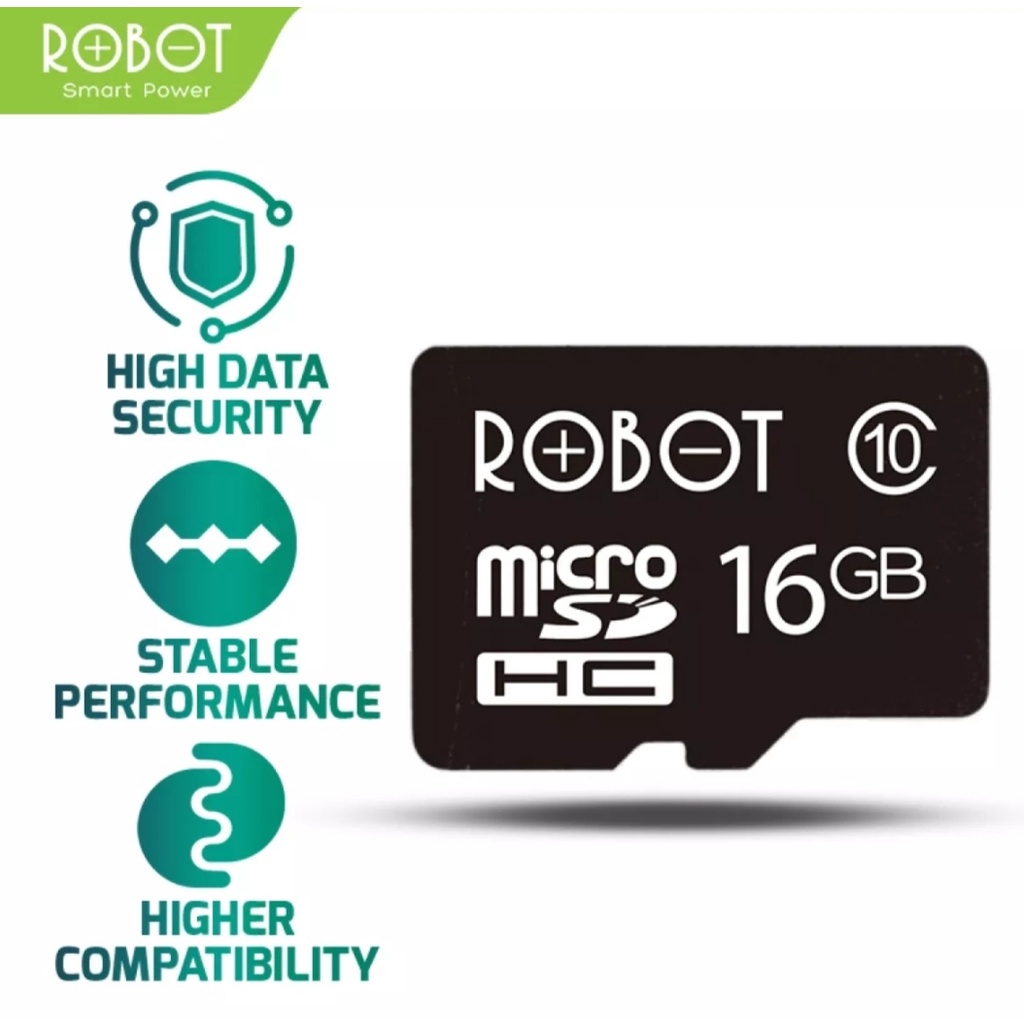 Memory Card-MMC Micro SD ROBOT 4GB-8GB-16GB-32GB Memory Card MicroSD-MMC ROBOT SPEED UP TO 80MB/s CLASS 10 ( ORIGINAL)