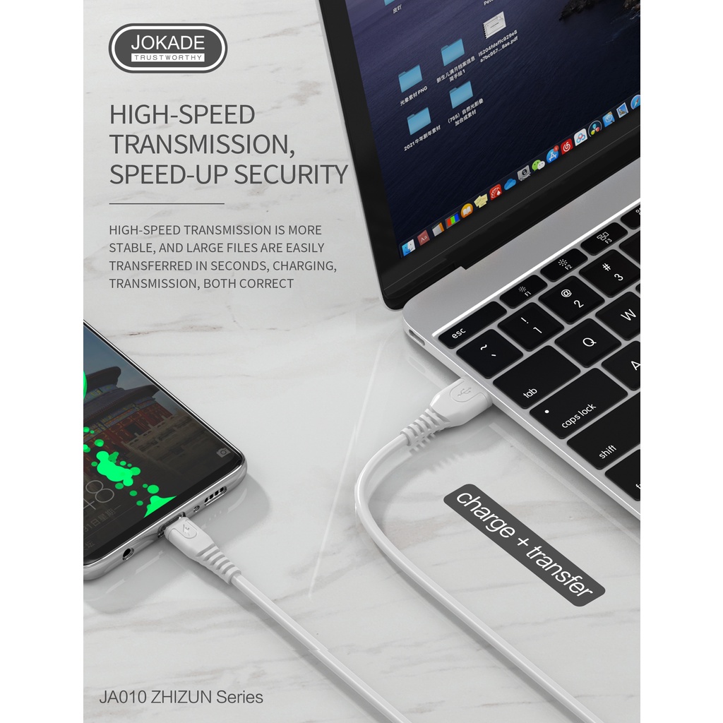 JOKADE Kabel Data Tipe C USB Android 100cm Fast Charging 3A JA010